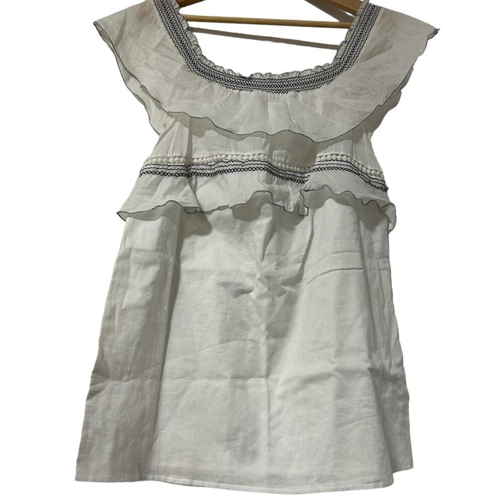 Kisuii Bohemian Tiered Off Shoulder Cotton Mini Dress cottagecore beachwear - Picture 4 of 10